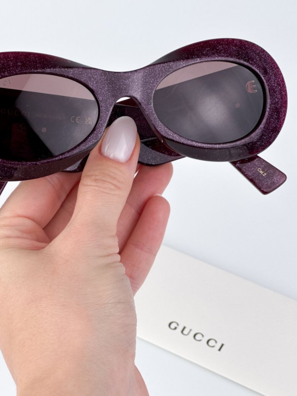 GUCCI GG1696S 003 VIOLET OVAL SUNGLASSES